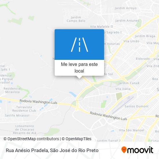 Rua Anésio Pradela mapa