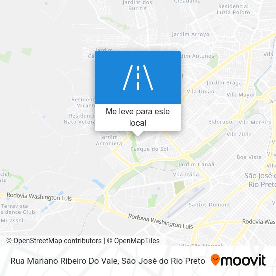 Rua Mariano Ribeiro Do Vale mapa