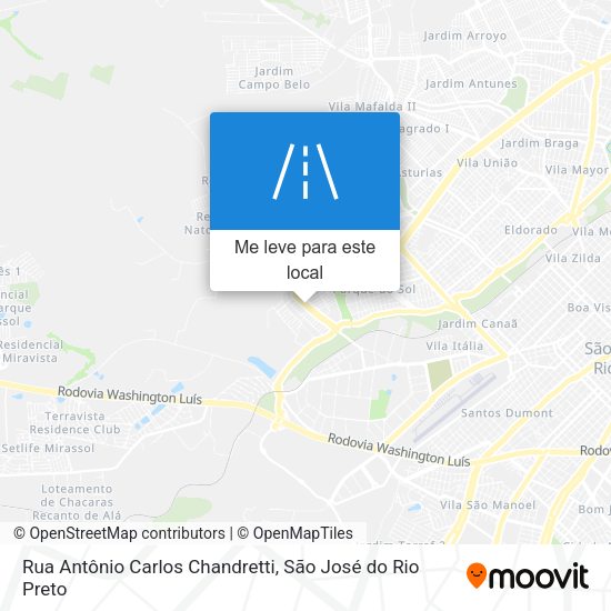 Rua Antônio Carlos Chandretti mapa