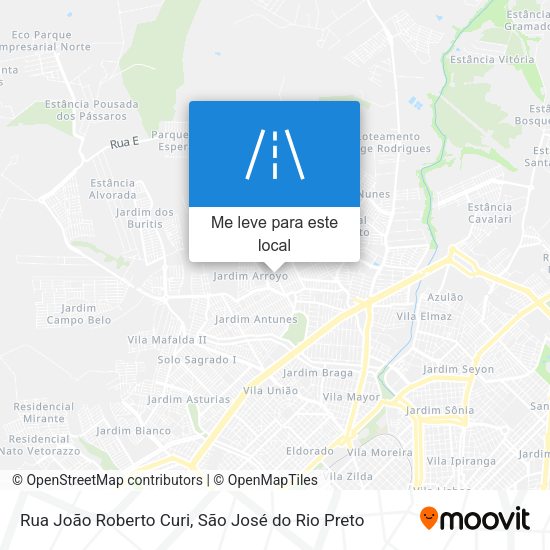 Rua João Roberto Curi mapa