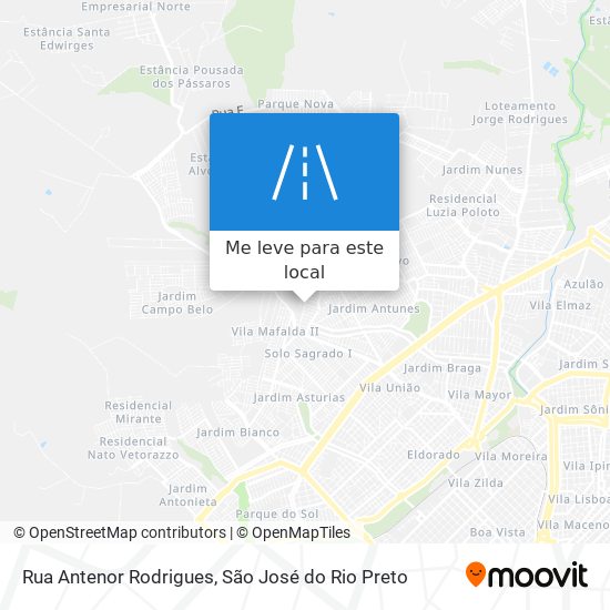 Rua Antenor Rodrigues mapa