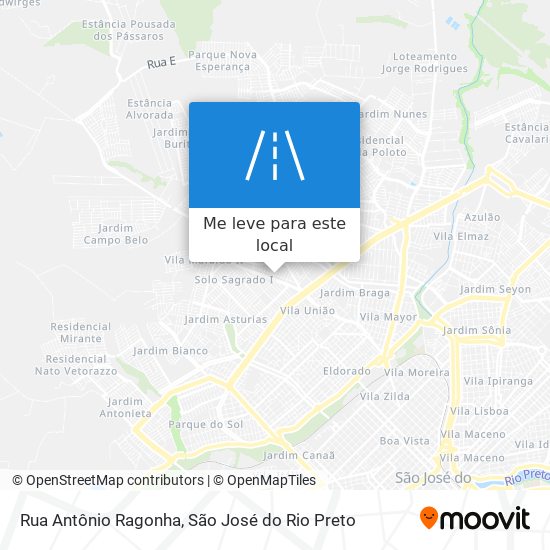 Rua Antônio Ragonha mapa