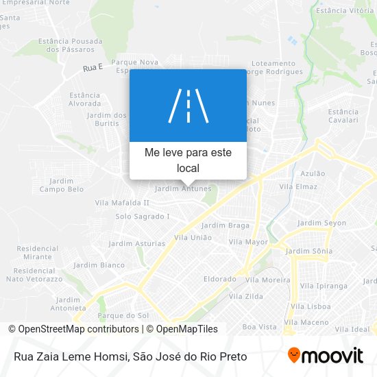 Rua Zaia Leme Homsi mapa