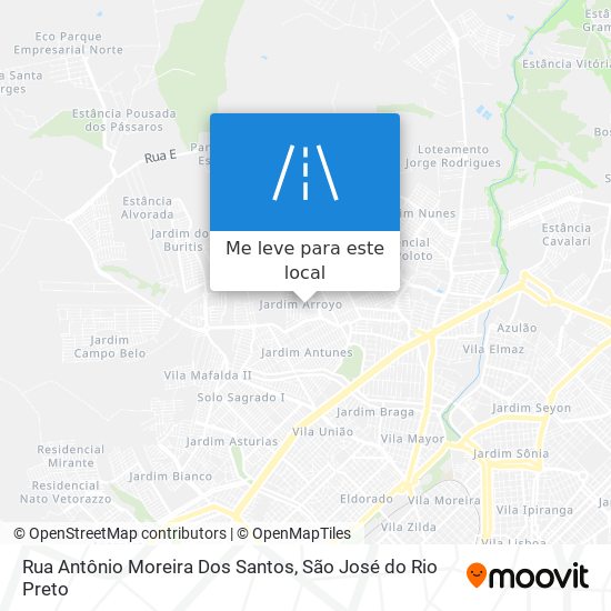 Rua Antônio Moreira Dos Santos mapa