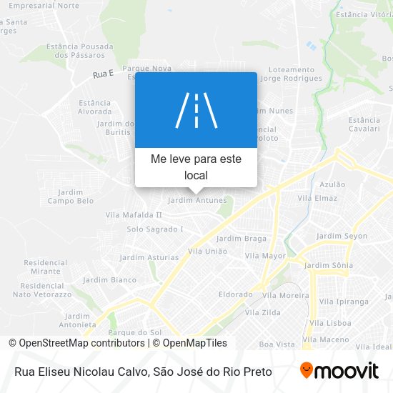 Rua Eliseu Nicolau Calvo mapa