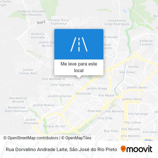 Rua Dorvalino Andrade Laite mapa