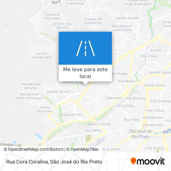 Rua Cora Coralina mapa