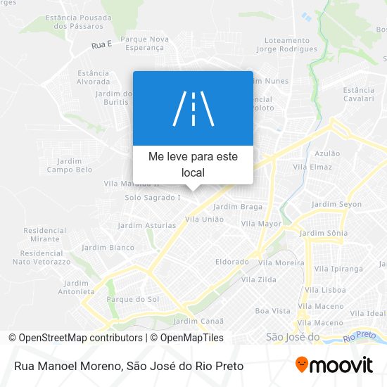 Rua Manoel Moreno mapa