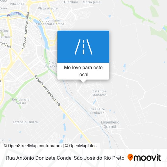 Rua Antônio Donizete Conde mapa