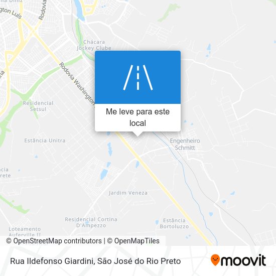Rua Ildefonso Giardini mapa