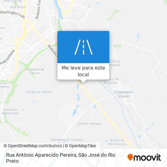 Rua Antônio Aparecido Pereira mapa