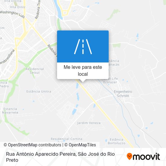 Rua Antônio Aparecido Pereira mapa