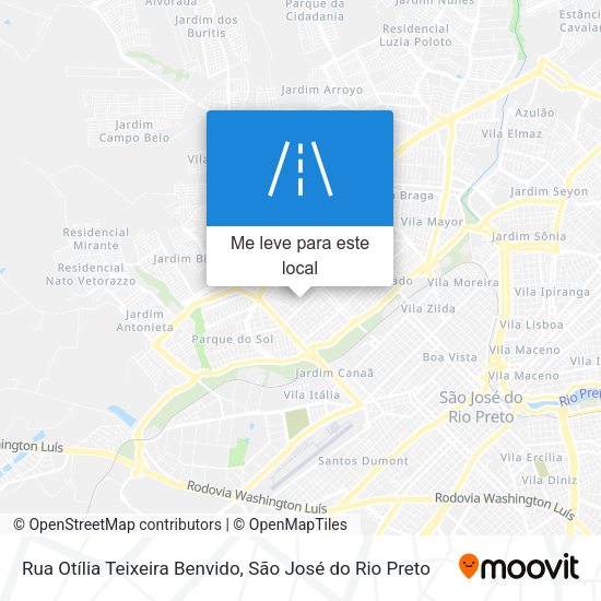 Rua Otília Teixeira Benvido mapa