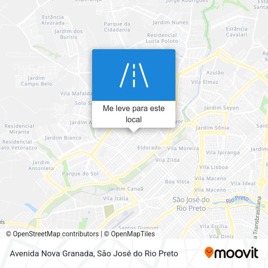 Avenida Nova Granada mapa