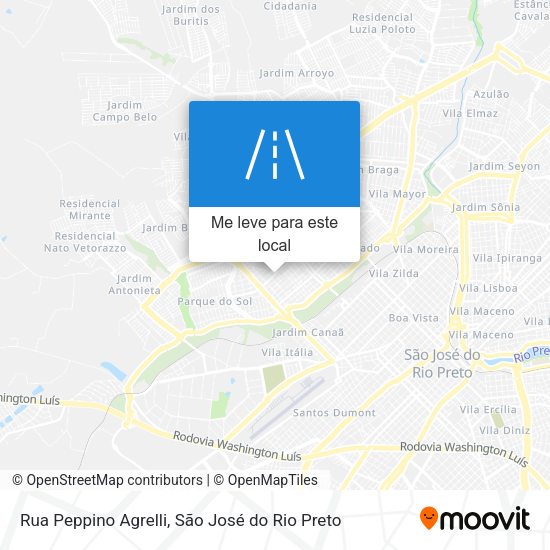 Rua Peppino Agrelli mapa
