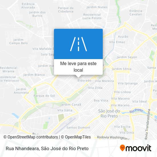 Rua Nhandeara mapa