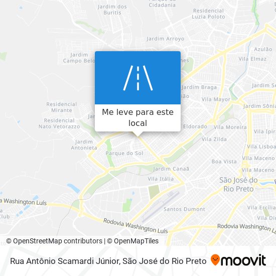 Rua Antônio Scamardi Júnior mapa