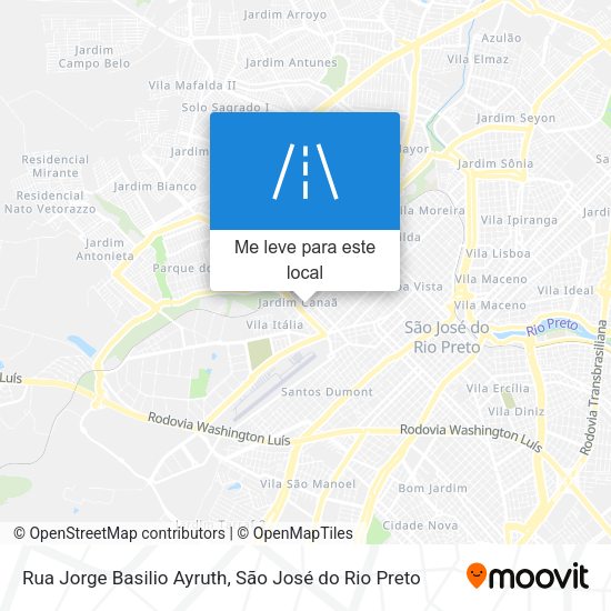 Rua Jorge Basilio Ayruth mapa