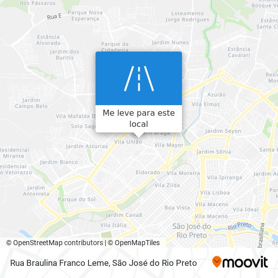 Rua Braulina Franco Leme mapa