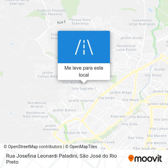 Rua Josefina Leonardi Paladini mapa
