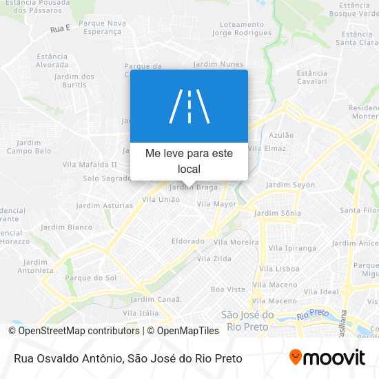 Rua Osvaldo Antônio mapa