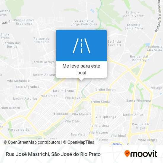 Rua José Mastrichi mapa
