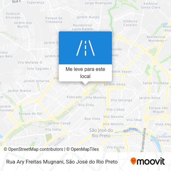 Rua Ary Freitas Mugnani mapa