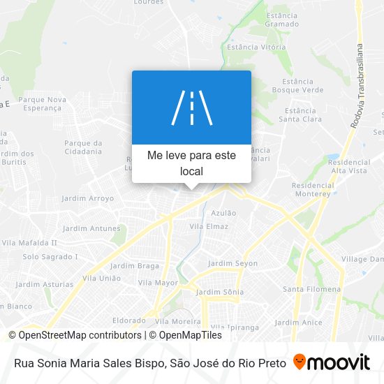 Rua Sonia Maria Sales Bispo mapa