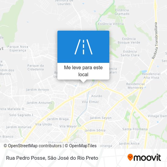 Rua Pedro Posse mapa