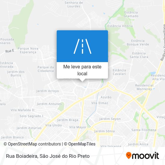 Rua Boiadeira mapa