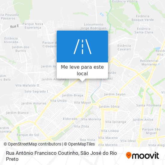 Rua Antônio Francisco Coutinho mapa