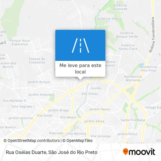 Rua Oséias Duarte mapa