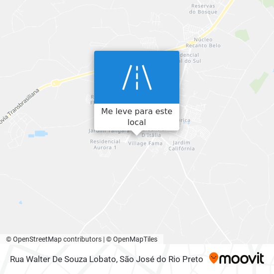 Rua Walter De Souza Lobato mapa