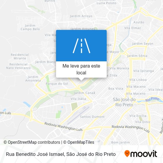 Rua Benedito José Ismael mapa