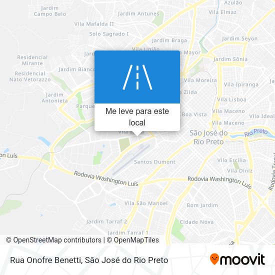 Rua Onofre Benetti mapa