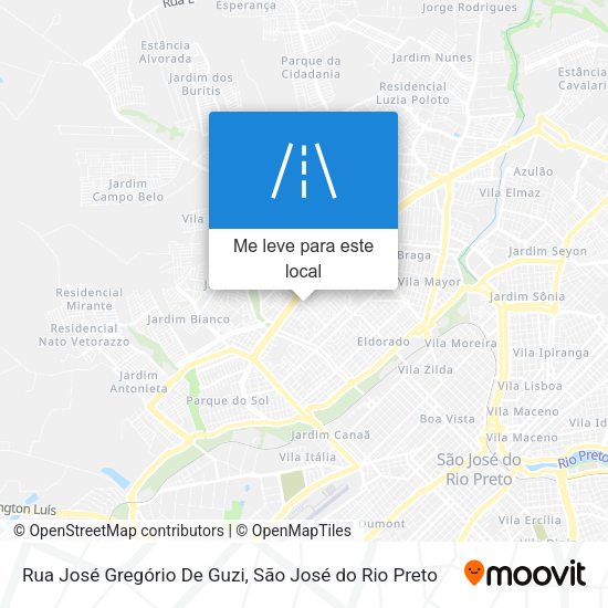 Rua José Gregório De Guzi mapa