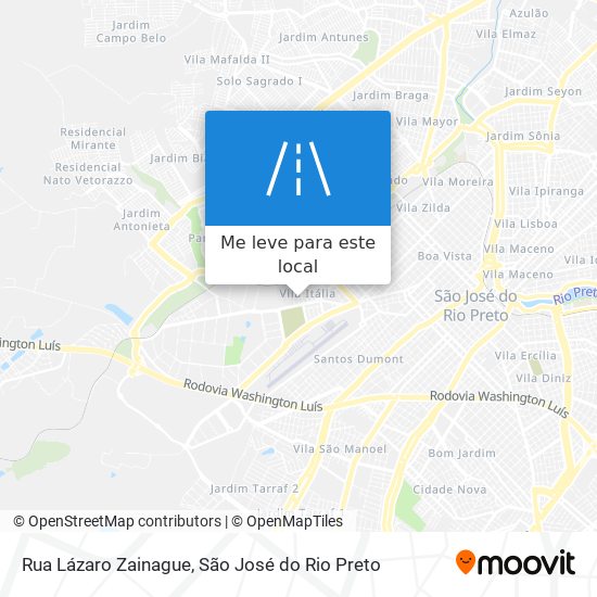 Rua Lázaro Zainague mapa