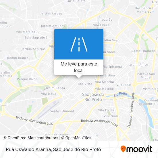 Rua Oswaldo Aranha mapa