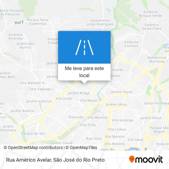 Rua Américo Avelar mapa