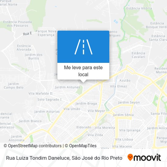 Rua Luiza Tondim Daneluce mapa