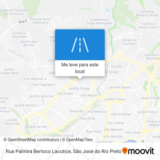Rua Palmira Bertoco Lacutice mapa