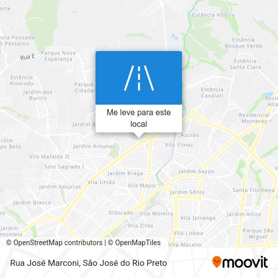 Rua José Marconi mapa