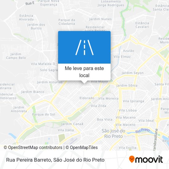 Rua Pereira Barreto mapa