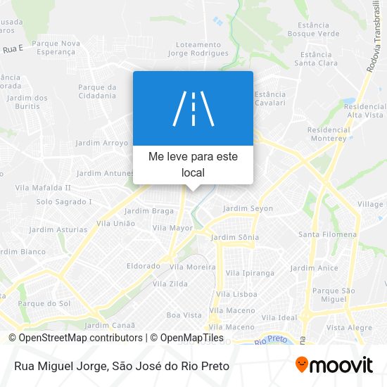 Rua Miguel Jorge mapa