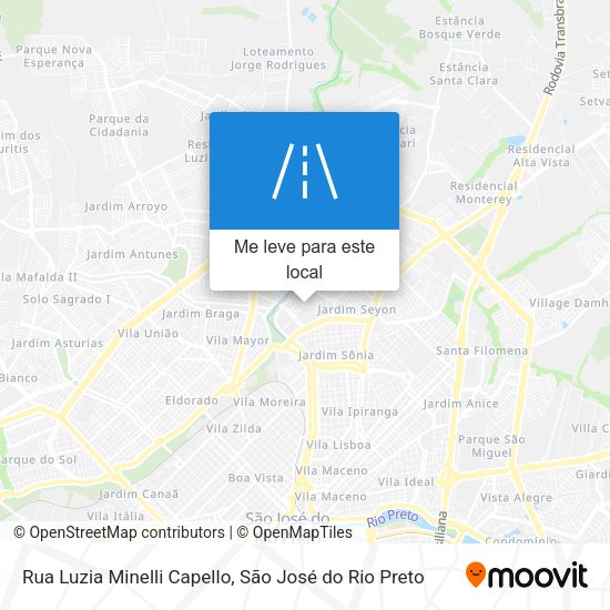 Rua Luzia Minelli Capello mapa