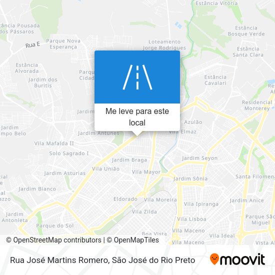 Rua José Martins Romero mapa