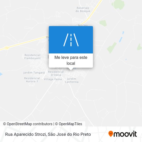 Rua Aparecido Strozi mapa