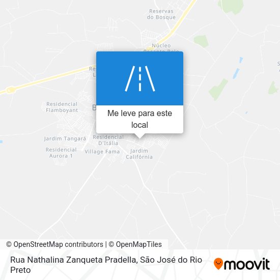 Rua Nathalina Zanqueta Pradella mapa
