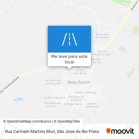 Rua Carmem Martins Mori mapa