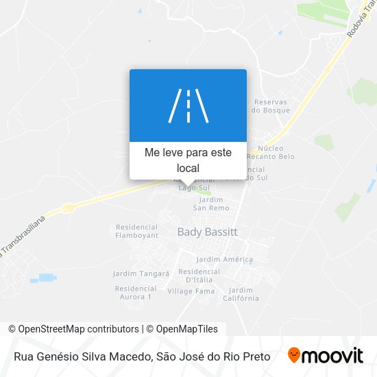 Rua Genésio Silva Macedo mapa